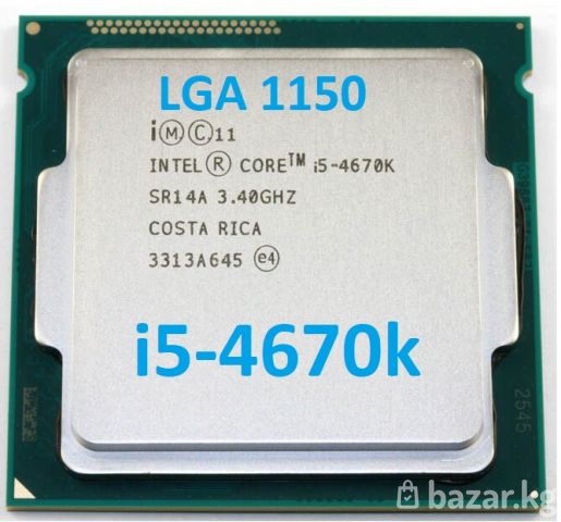 Computer Processors Intel Core I5 4670k Socket Intel Core I5-4670K